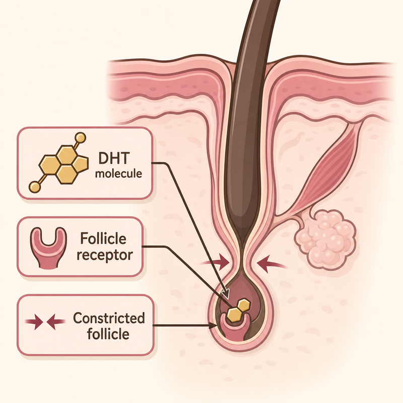 DHT is shrinking the follicle