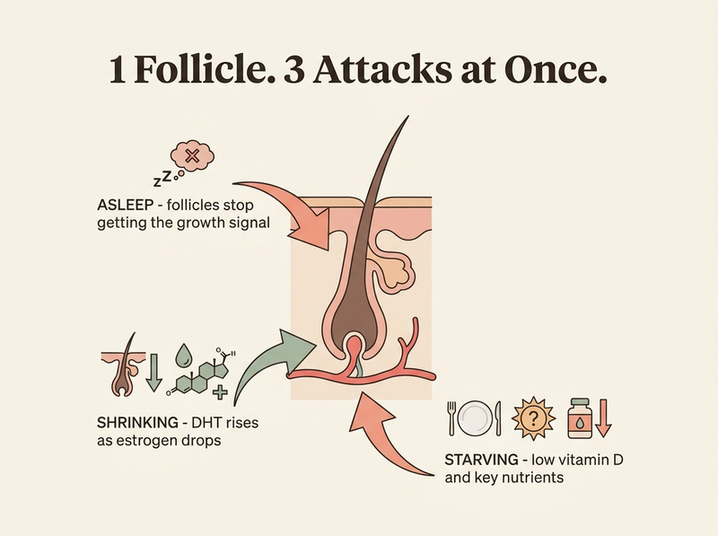 The follicle itself is rusting
